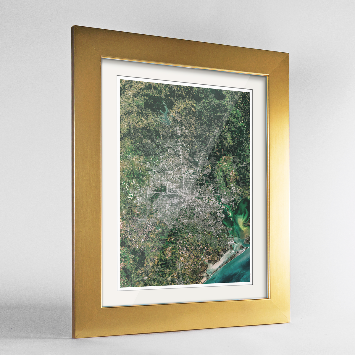 Houston Earth Photography Art Print - Framed