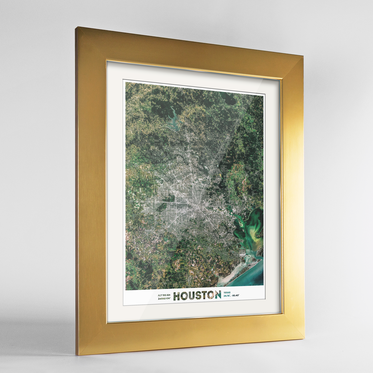 Houston Earth Photography Art Print - Framed