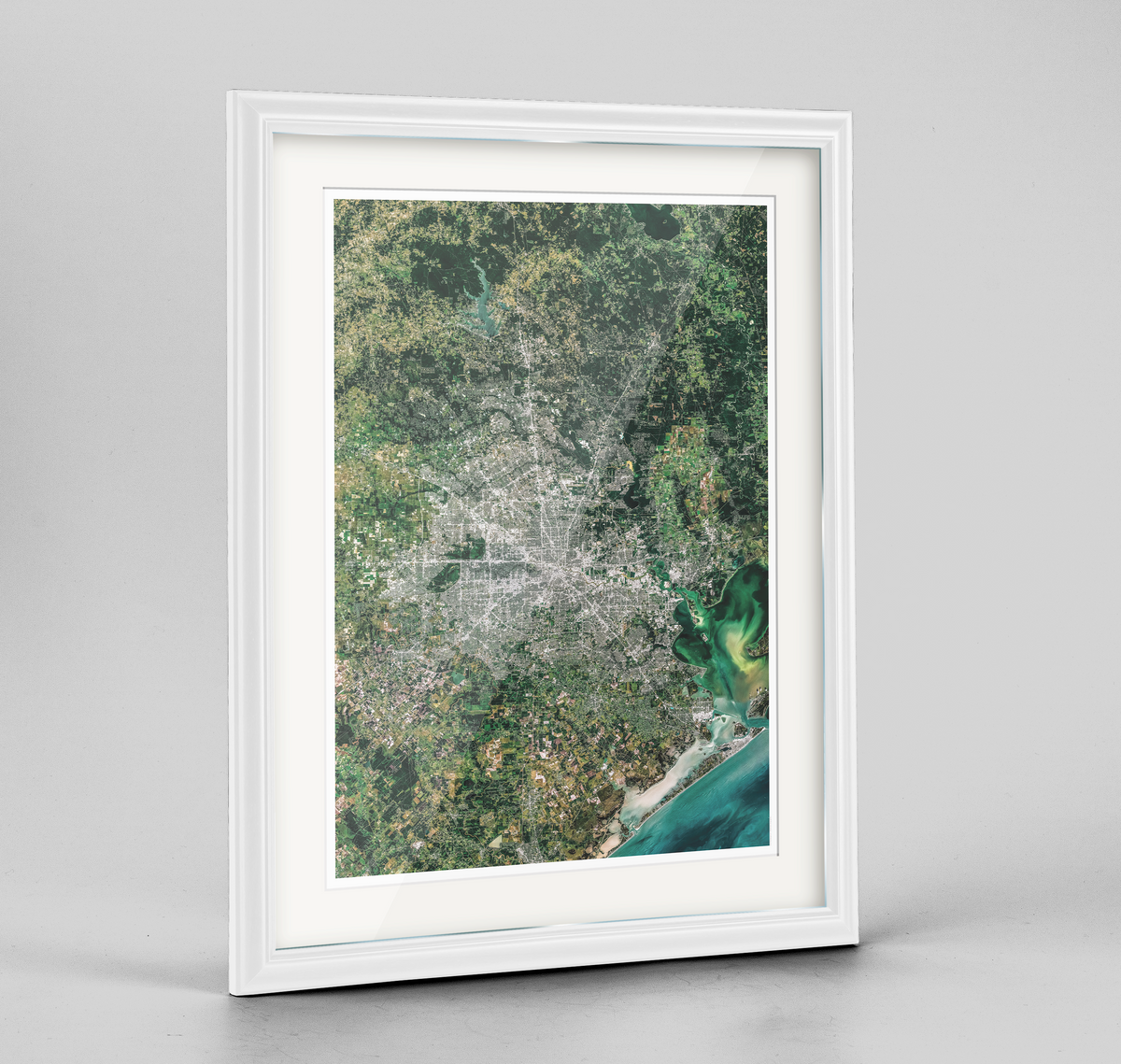 Houston Earth Photography Art Print - Framed