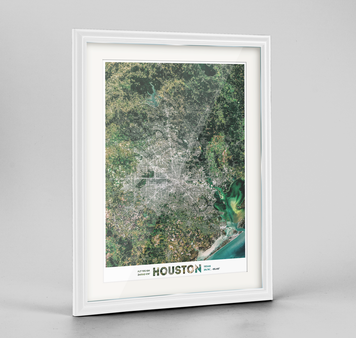 Houston Earth Photography Art Print - Framed