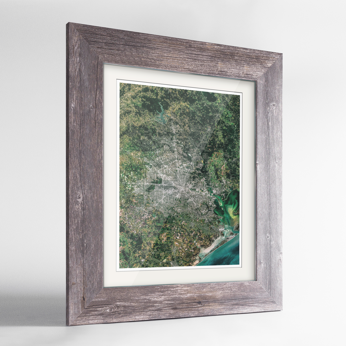 Houston Earth Photography Art Print - Framed