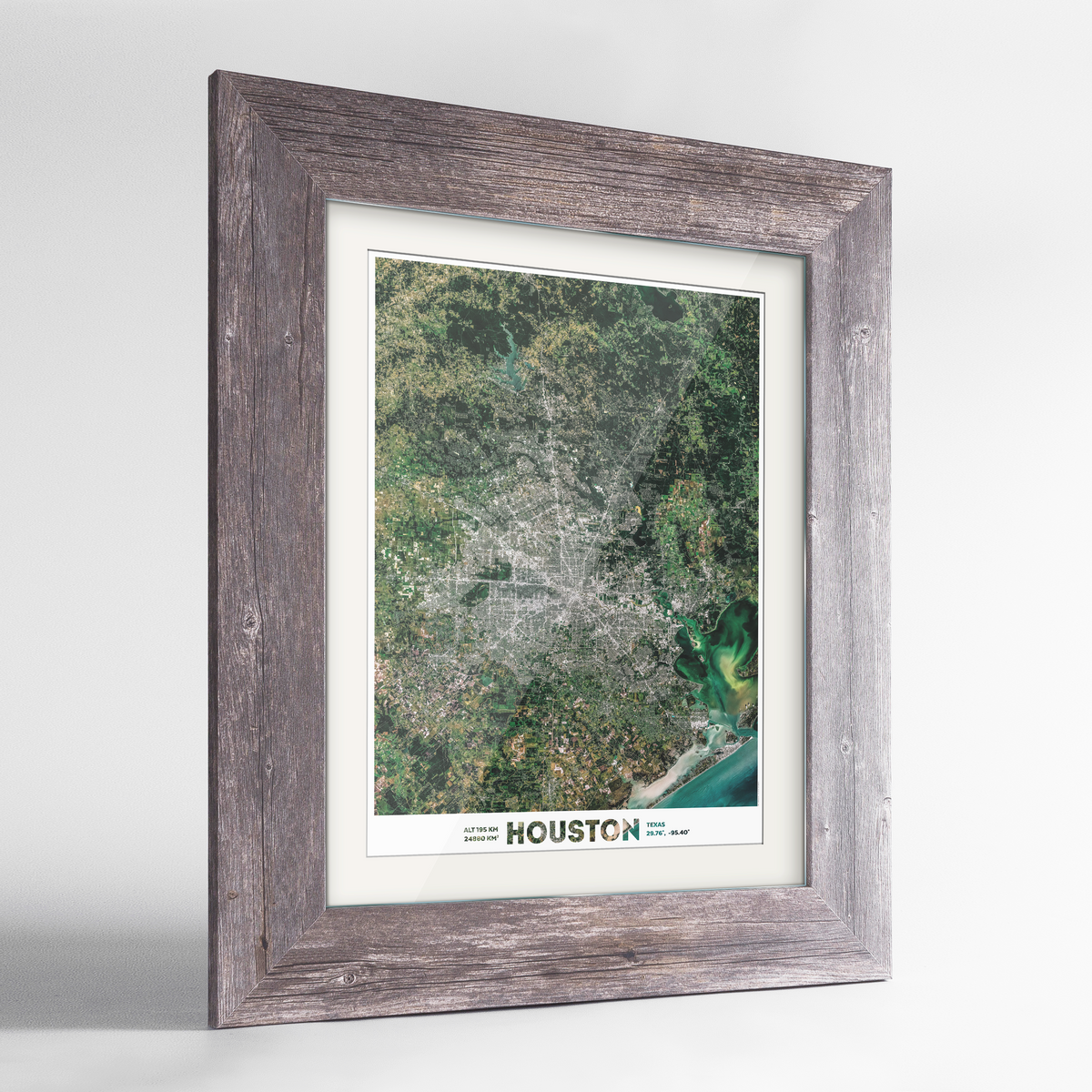 Houston Earth Photography Art Print - Framed