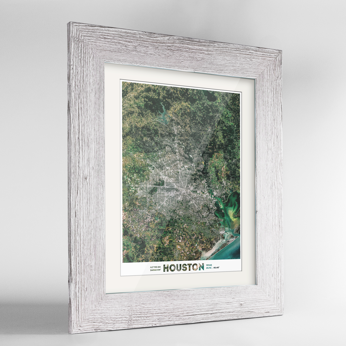 Houston Earth Photography Art Print - Framed