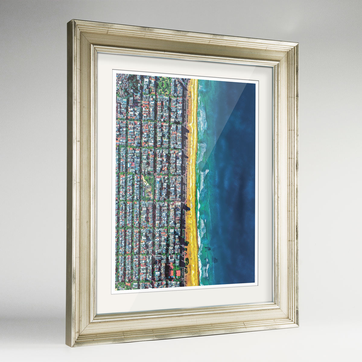 Ipanema Beach Earth Photography Art Print - Framed