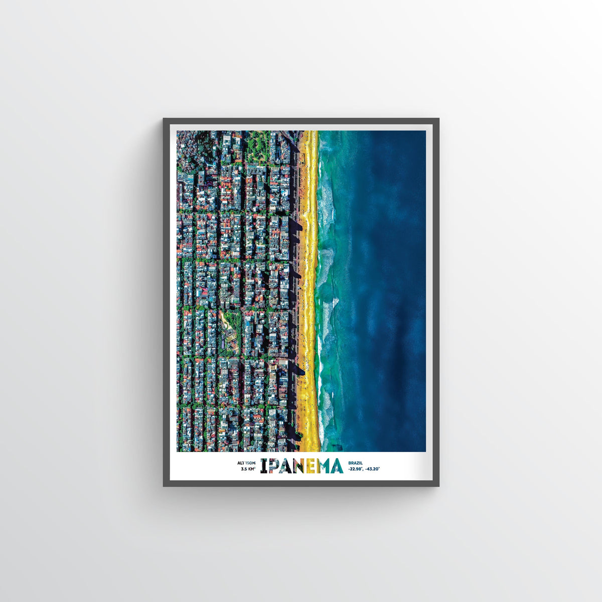Ipanema Beach Earth Photography - Art Print