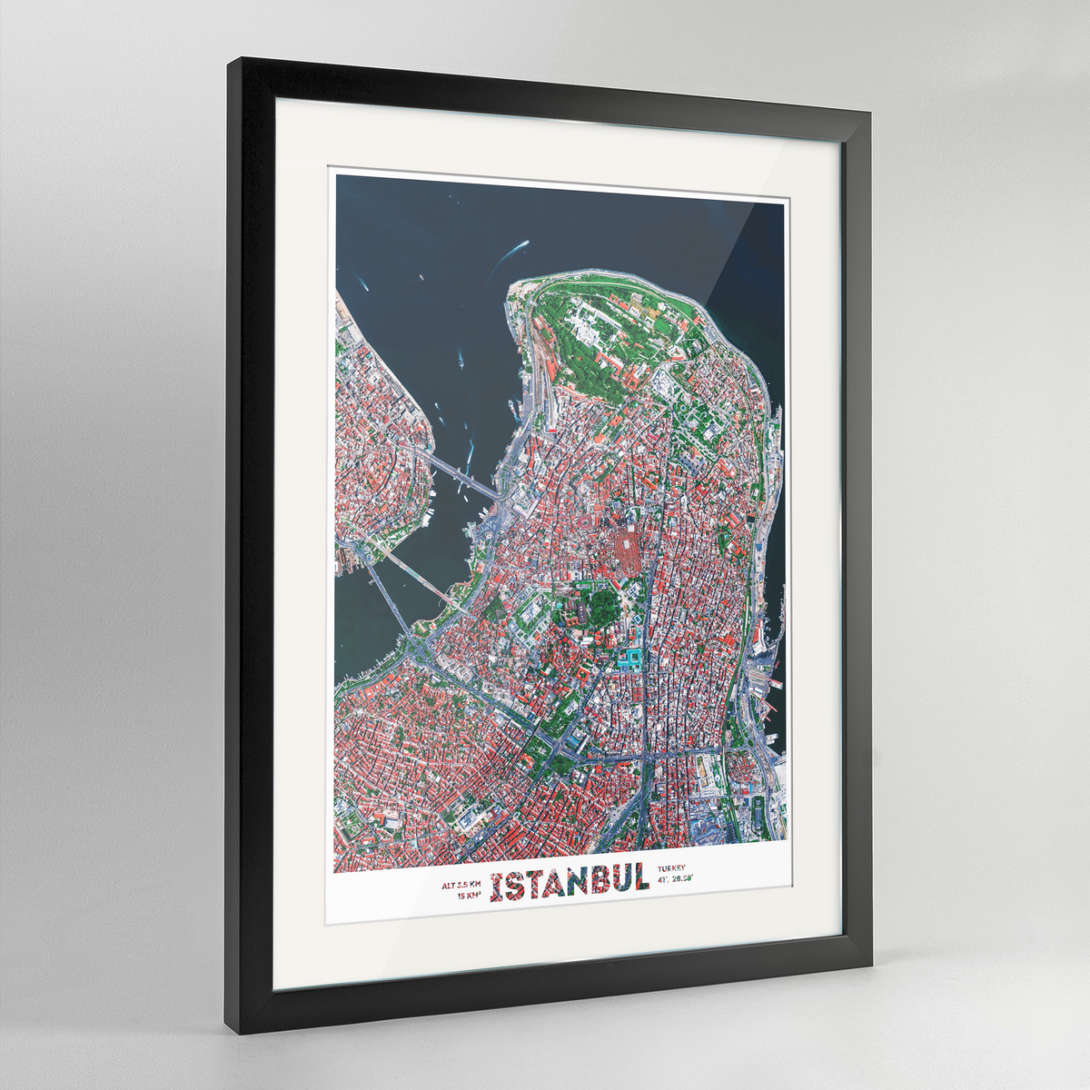 Istanbul Earth Photography Art Print - Framed
