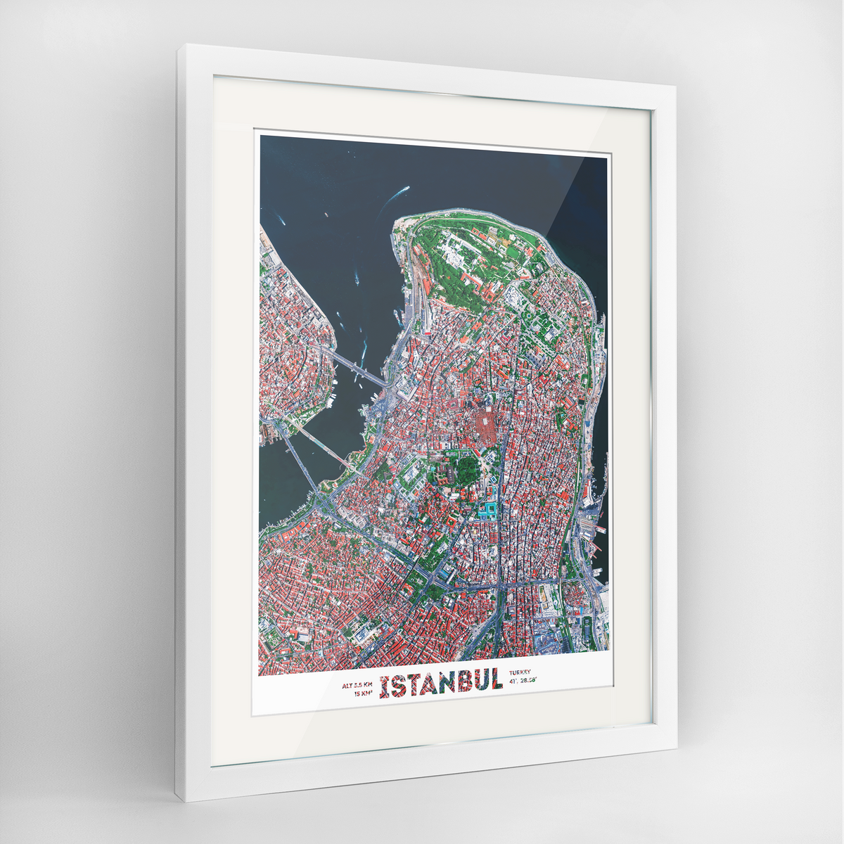 Istanbul Earth Photography Art Print - Framed