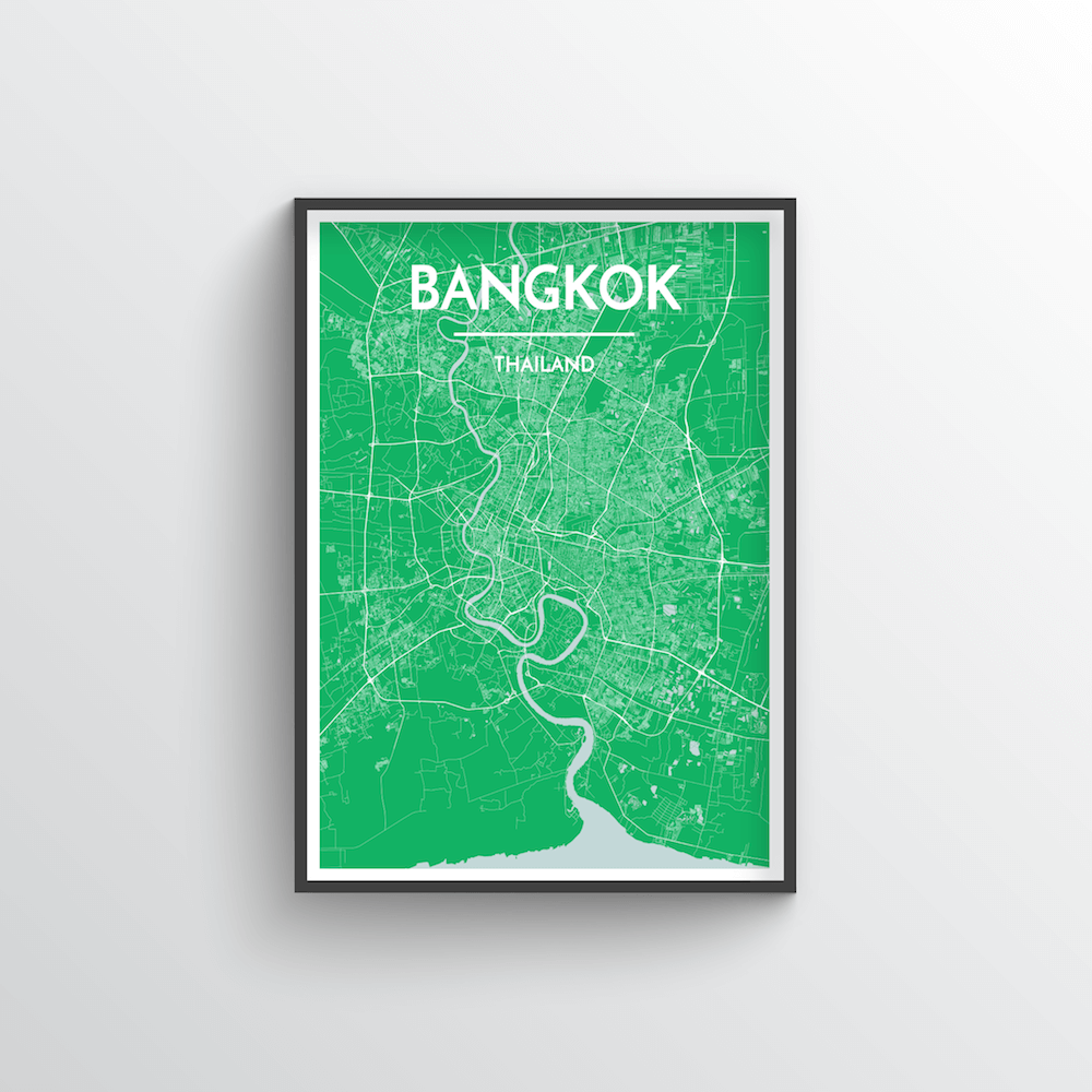 Bangkok Map Art Print - Point Two Design