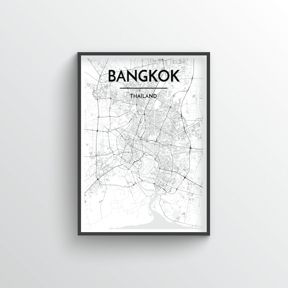 Bangkok Map Art Print - Point Two Design