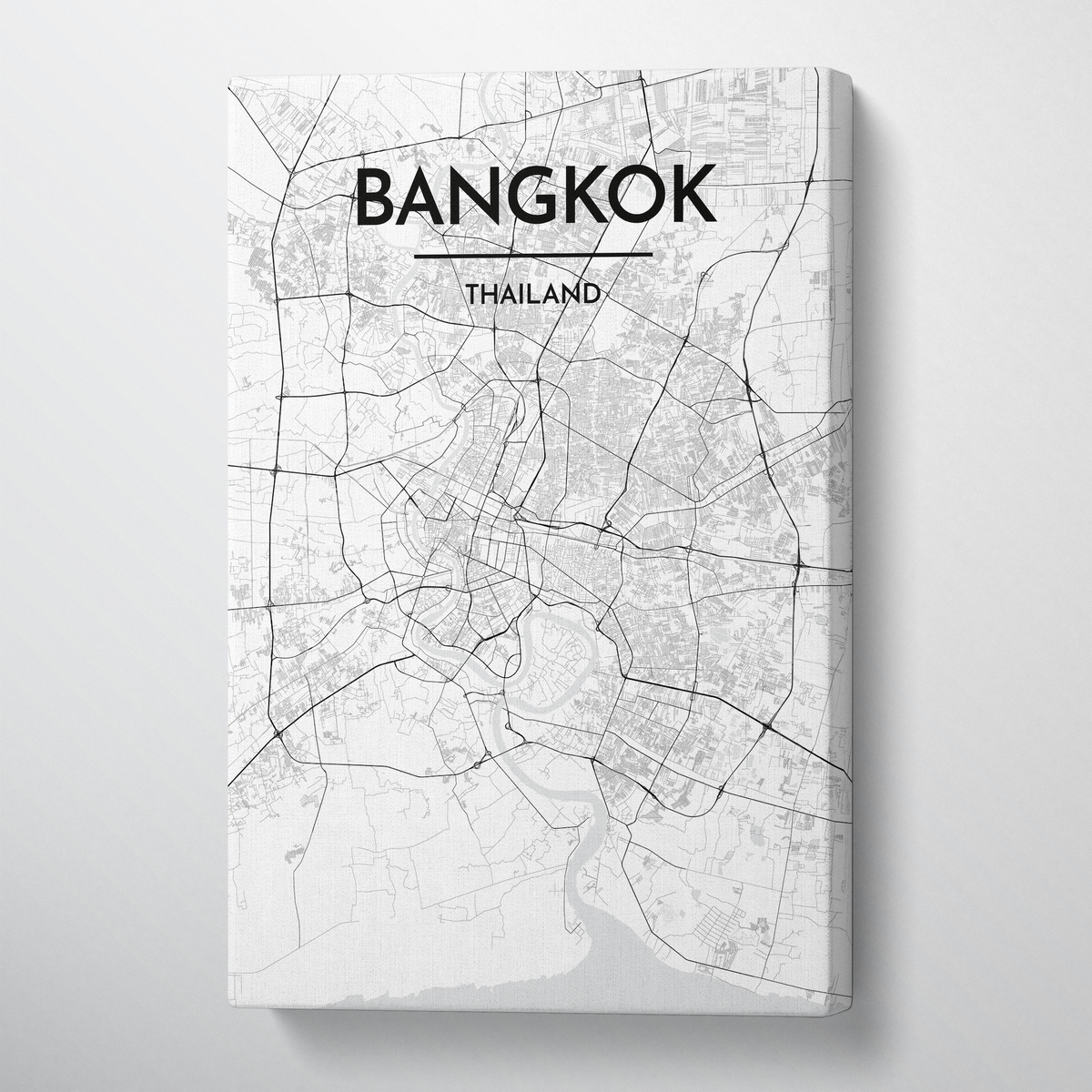 Bangkok Map Canvas Wrap - Point Two Design