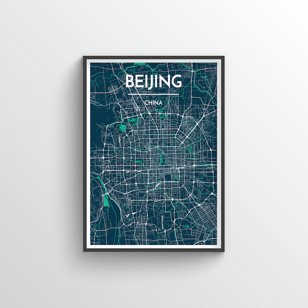 Beijing Map Art Print - Point Two Design