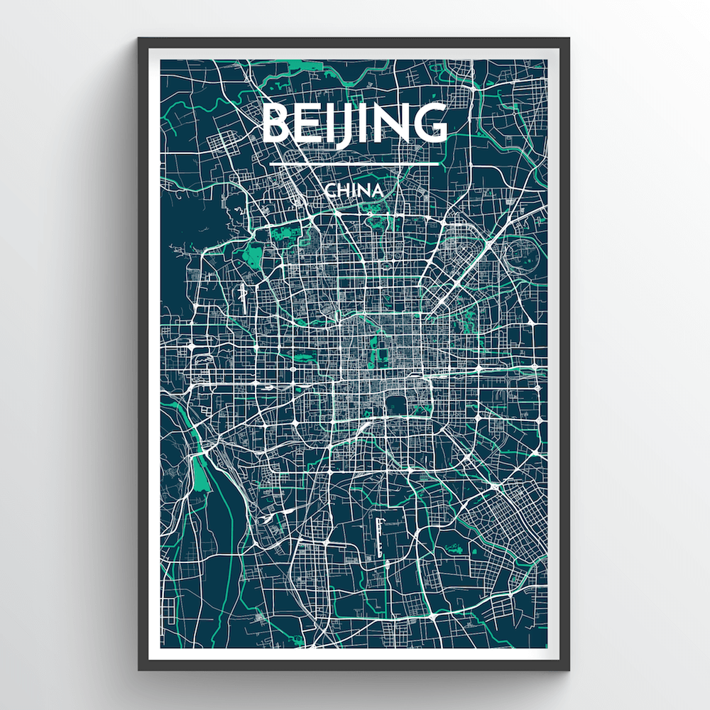 Beijing Map Art Print - Point Two Design