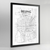 Beijing Map Art Print - Framed