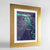 Framed Hanoi Map Art Print 24x36" Gold frame Point Two Design Group