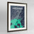 Framed Hiroshima Map Art Print 24x36" Contemporary Walnut frame Point Two Design Group