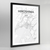 Hiroshima Map Art Print - Framed