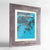 Framed Hong Kong Map Art Print 24x36" Western Grey frame Point Two Design Group