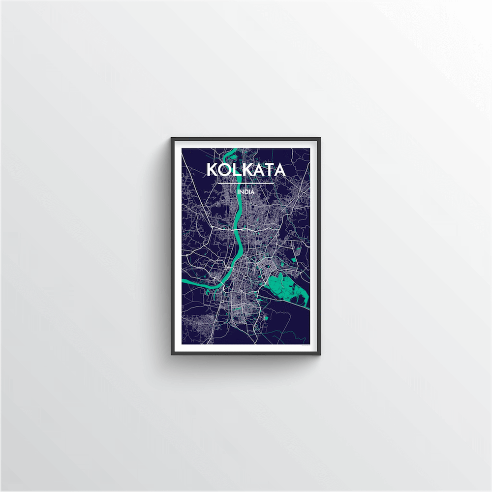 Kolkata Map Art Print