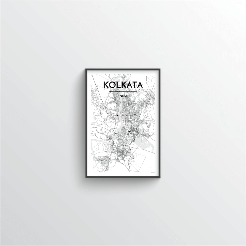 Kolkata Map Art Print