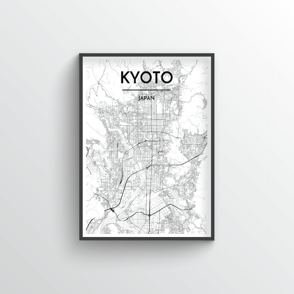 Kyoto City Map Art Print - Point Two Design