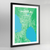 Framed Manila City Map Art Print - Point Two Design