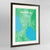 Framed Manila Map Art Print 24x36" Contemporary Walnut frame Point Two Design Group