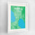 Framed Manila Map Art Print 24x36" Contemporary White frame Point Two Design Group