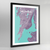 Framed Mumbai City Map Art Print - Point Two Design