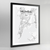Mumbai Map Art Print - Framed