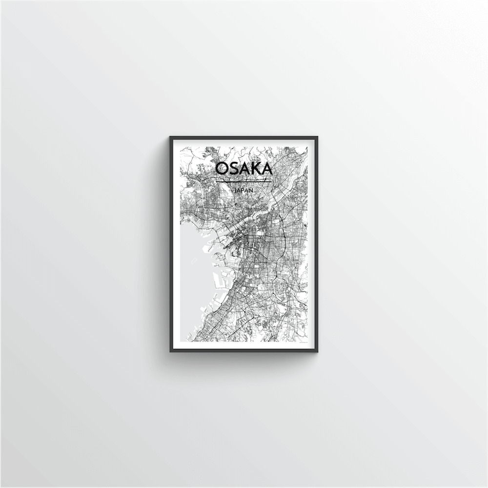 Osaka Map Art Print