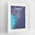 Framed Osaka Map Art Print 24x36" Contemporary White frame Point Two Design Group