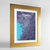 Framed Osaka Map Art Print 24x36" Gold frame Point Two Design Group