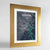 Framed Saigon Map Art Print 24x36" Gold frame Point Two Design Group