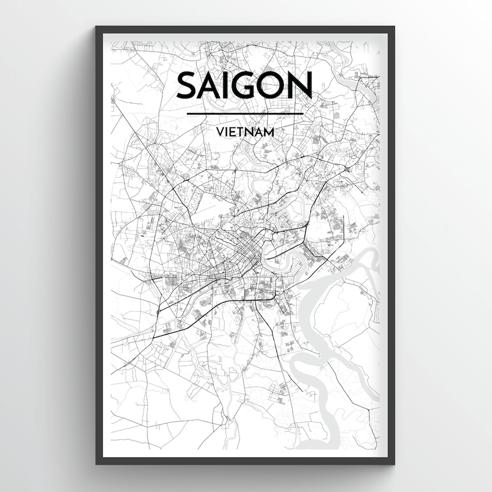Saigon Map Art Print