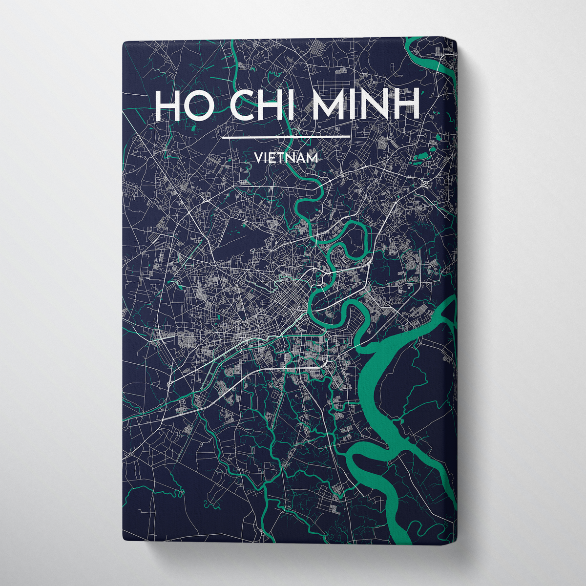 Ho Chi Minh City Map Canvas Wrap - Point Two Design