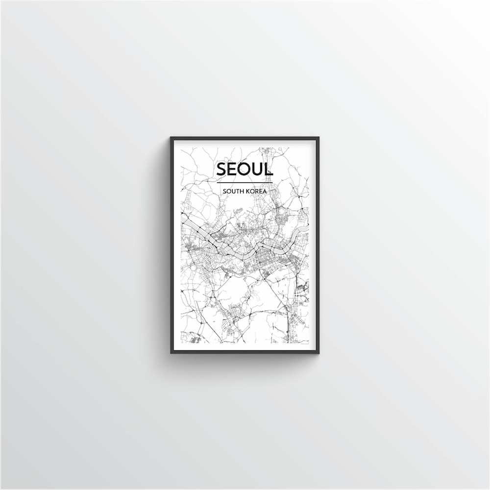 Seoul Map Art Print