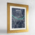 Framed Seoul Map Art Print 24x36" Gold frame Point Two Design Group