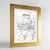 Framed Seoul Map Art Print 24x36" Gold frame Point Two Design Group