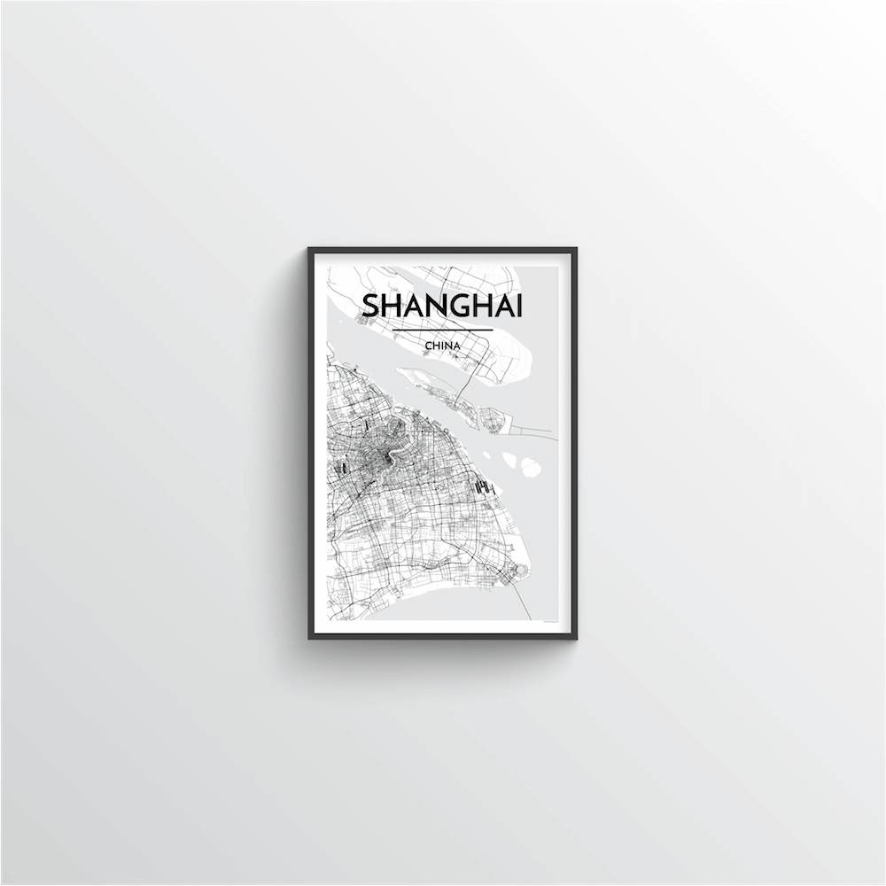 Shanghai Map Art Print