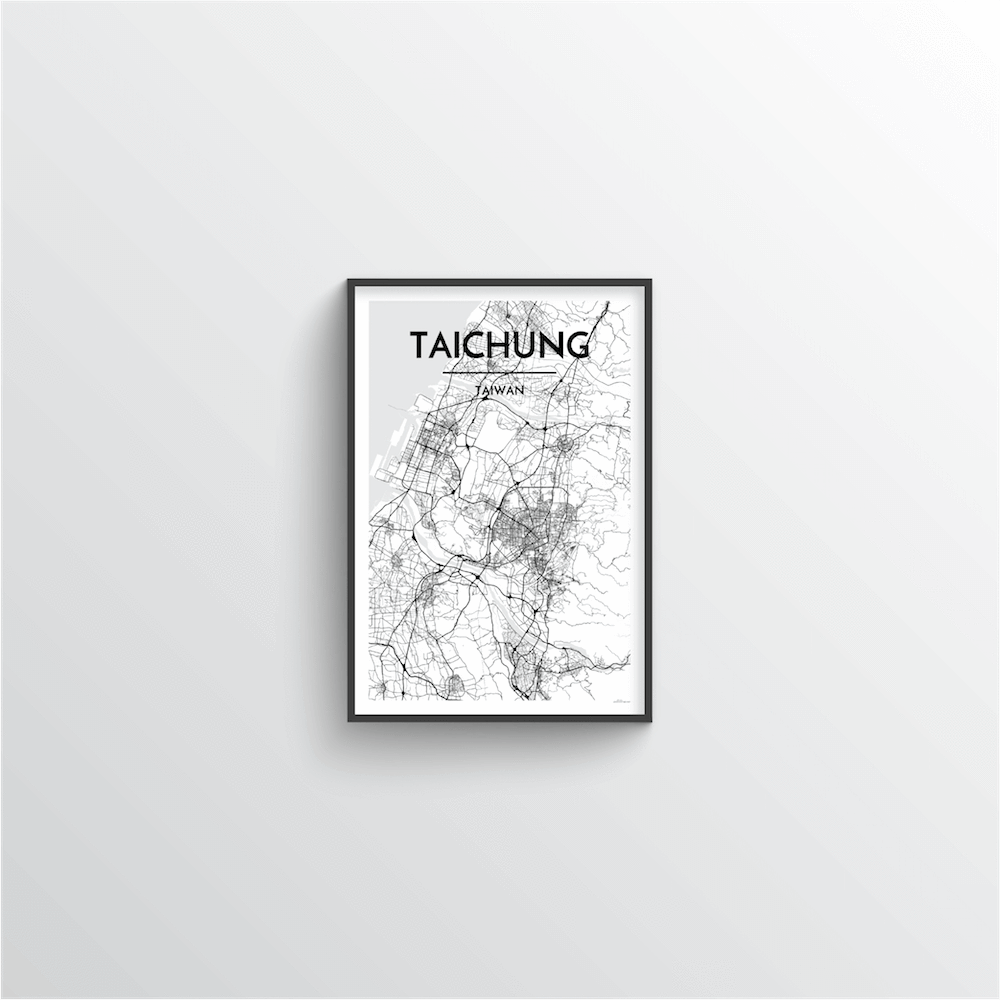 Taichung Map Art Print