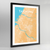 Framed Taichung City Map Art Print - Point Two Design