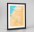 Framed Taichung City Map Art Print - Point Two Design