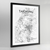 Taichung Map Art Print - Framed