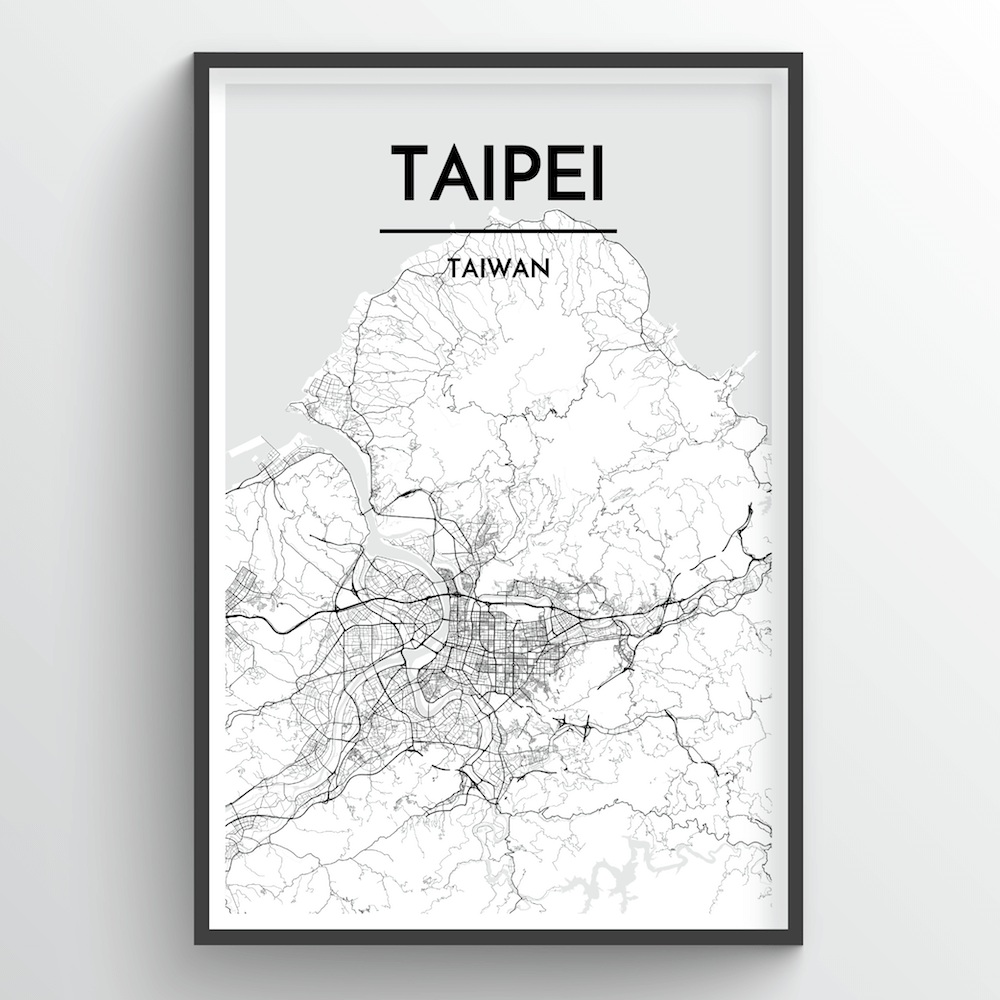 Taipei Map Art Print - Point Two Design