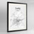 Framed Taipei Map Art Print 24x36" Contemporary Black frame Point Two Design Group