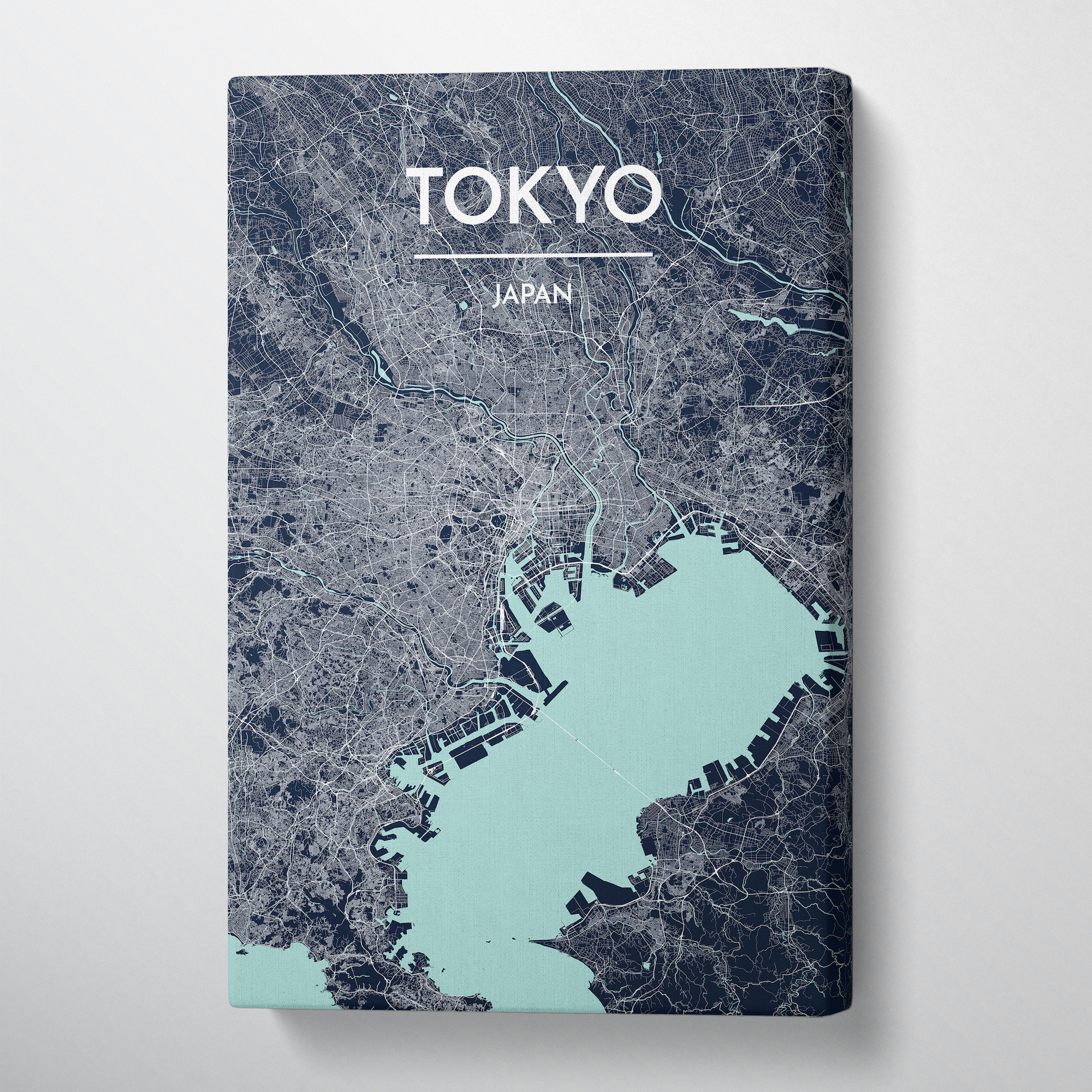 Tokyo City Map Canvas Wrap - Point Two Design