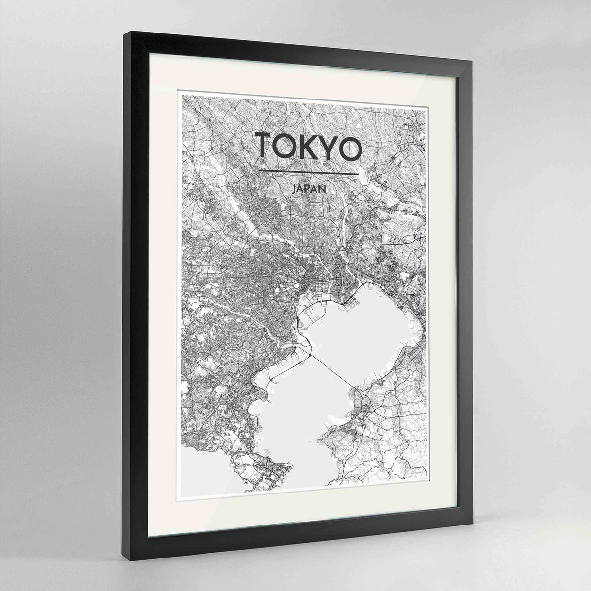 Tokyo Map Art Print - Framed