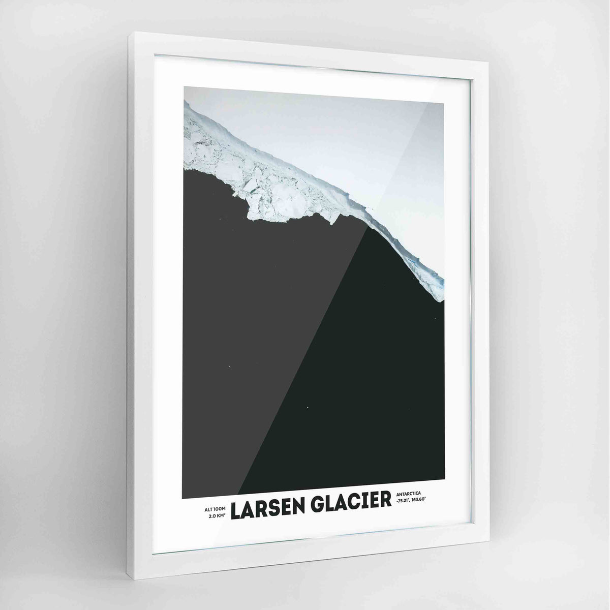 Larsen Glacier Earth Photography Art Print - Framed