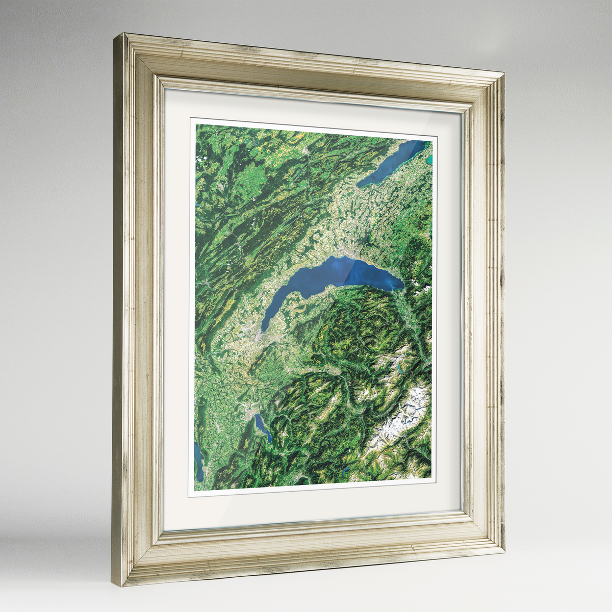 Lake Geneva Earth Photography Art Print - Framed