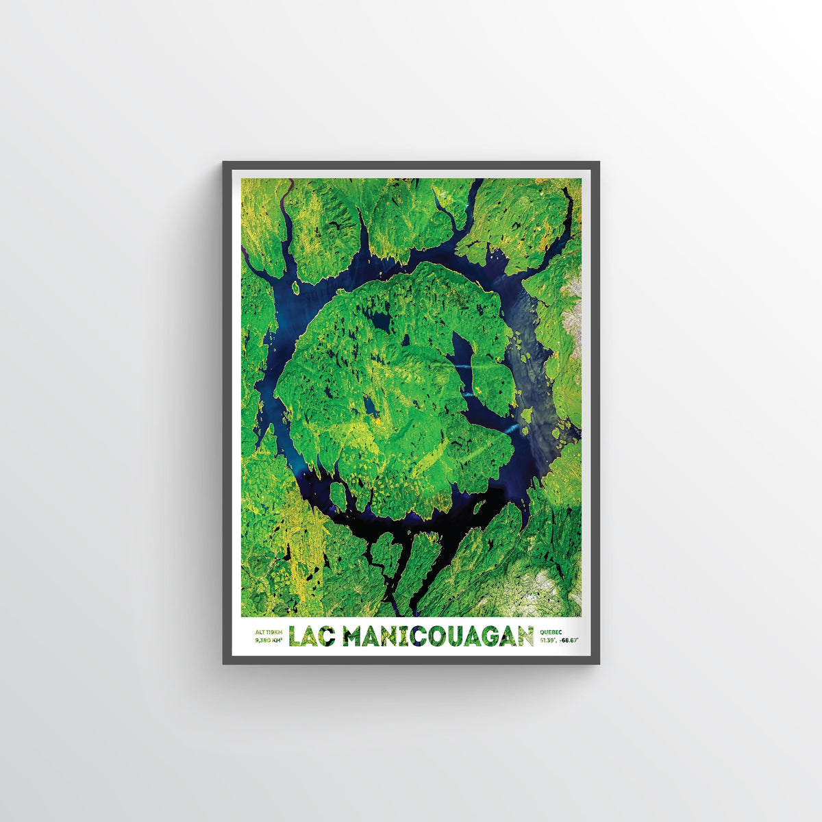 Lac Manicouagan Earth Photography - Art Print